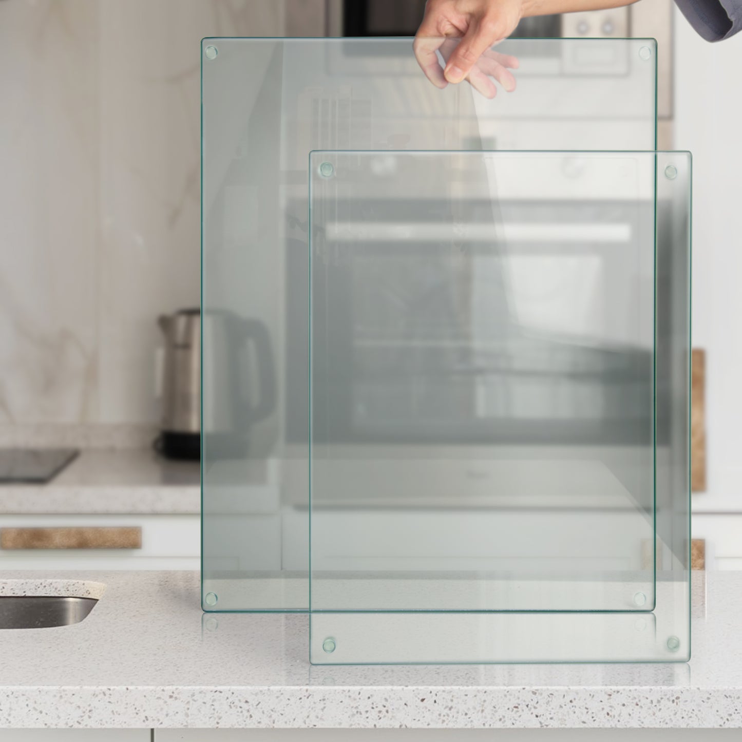 Original Kitchenville™ Glass Chopping / Cutting Board 50x40cm