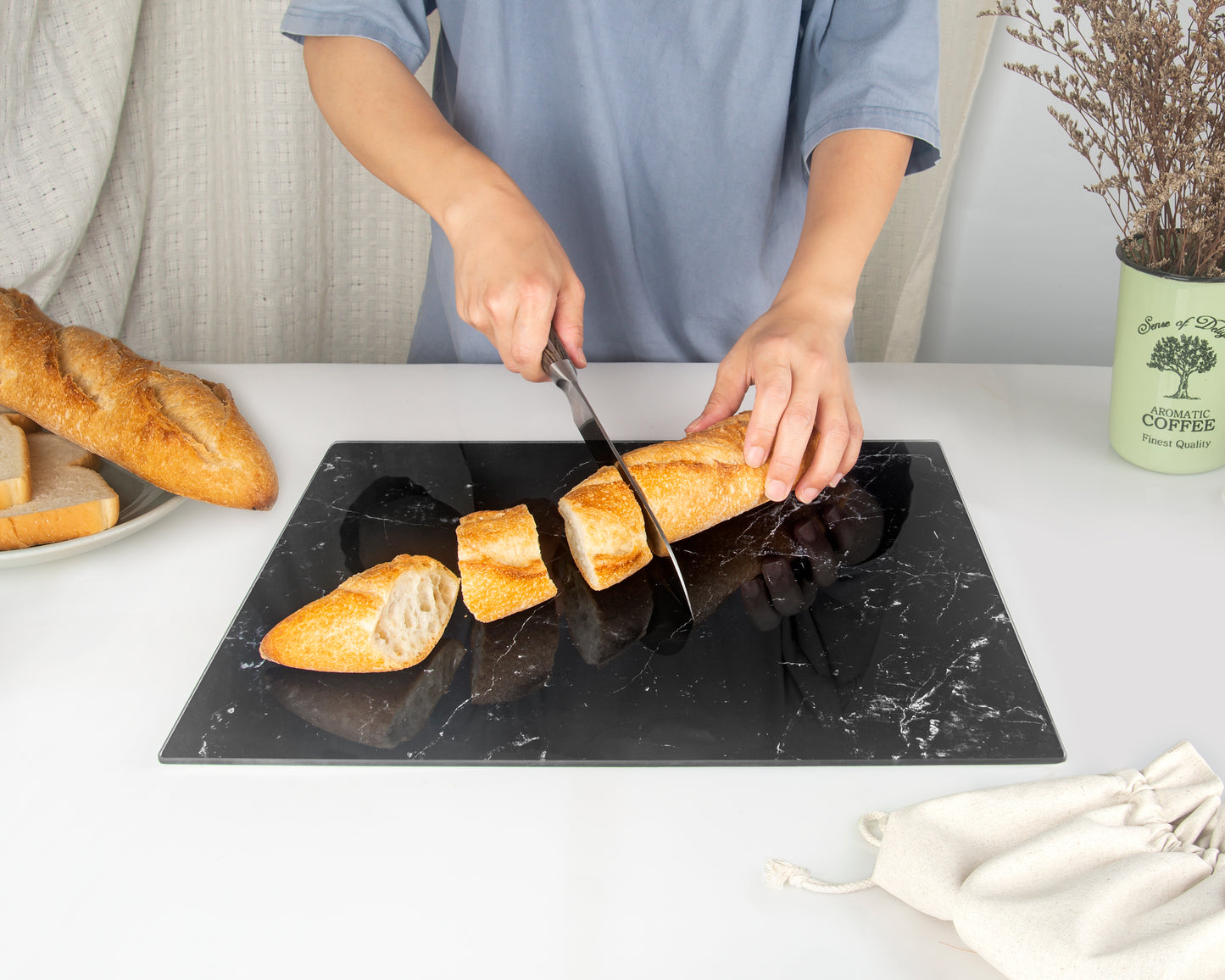 Original Kitchenville™ Glass Chopping / Cutting Board 50x40cm