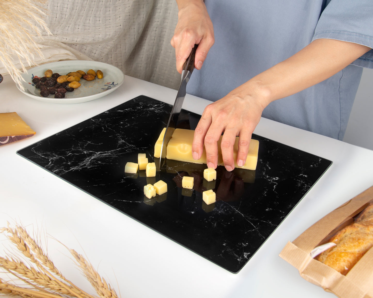 Original Kitchenville™ Glass Chopping / Cutting Board 50x40cm