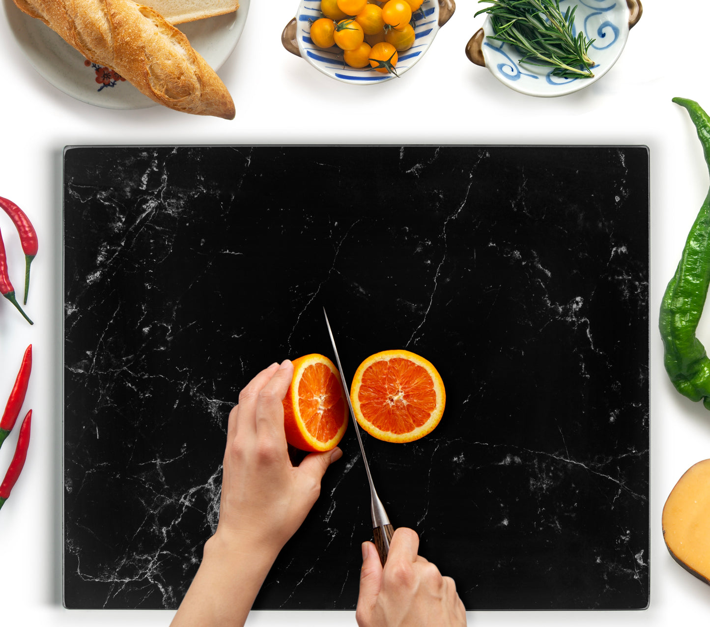 Original Kitchenville™ Glass Chopping / Cutting Board 50x40cm