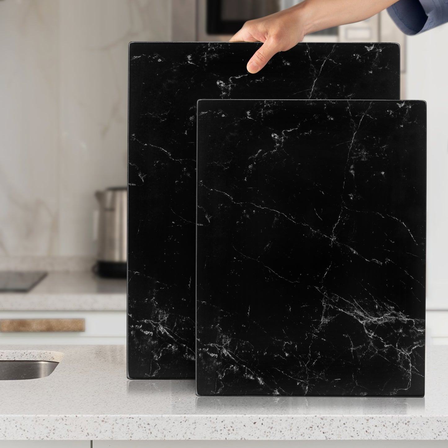 Original Kitchenville™ Glass Chopping / Cutting Board 50x40cm
