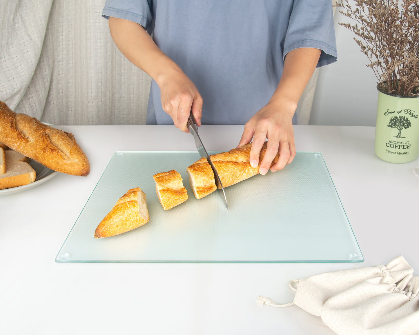 Original Kitchenville™ Glass Chopping / Cutting Board 50x40cm