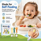 Kitchenville kids stainless steel cutlery set for lunch boxes