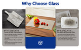 Original Kitchenville™ Glass Chopping / Cutting Board 40x30cm