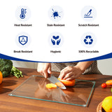 Original Kitchenville™ Glass Chopping / Cutting Board 40x30cm